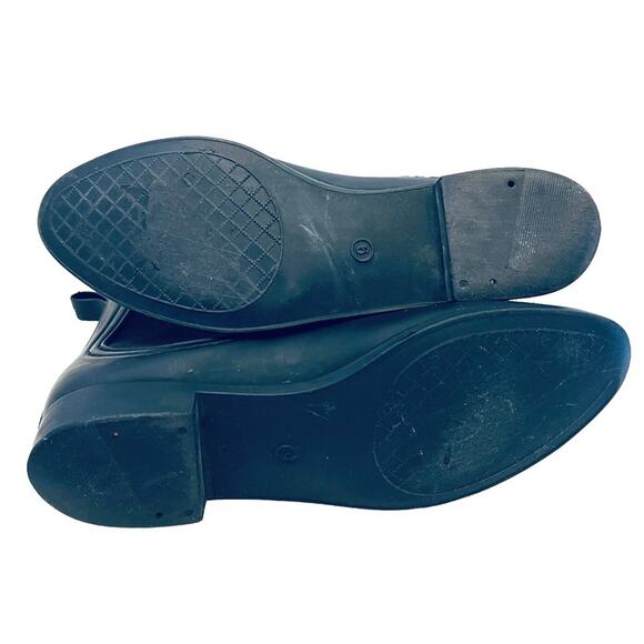 Jeffrey Campbell Women’s Sz 9 Black Rubber Chelsea Ankle Boot Waterproof Rain - Picture 7 of 9